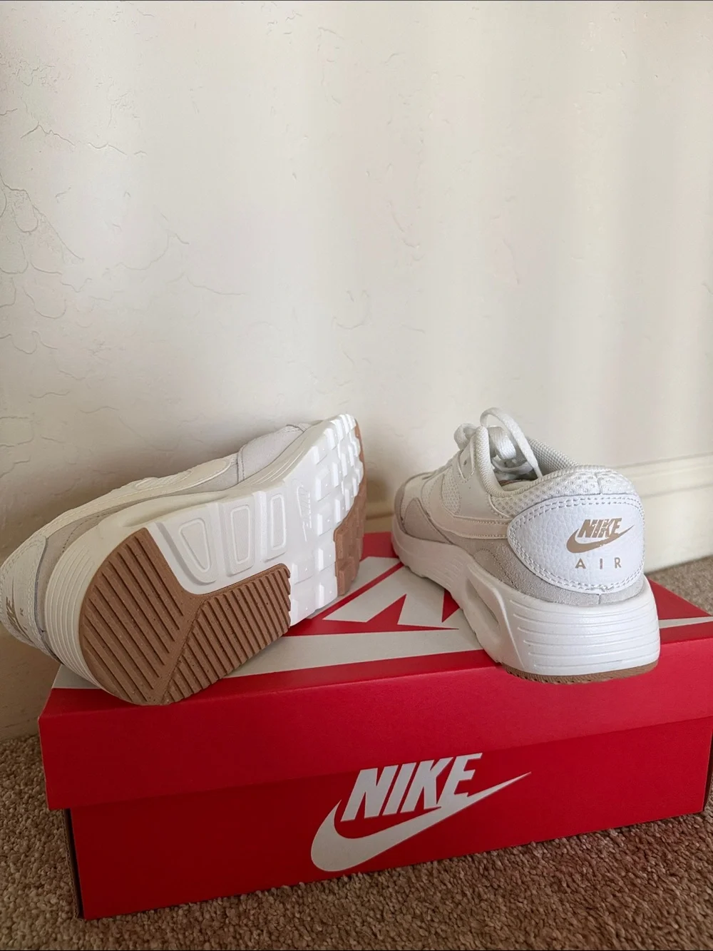 Nike Women’s Air Max Sneakers in White and Light Gray